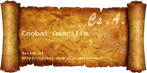Csobai Amarilla névjegykártya